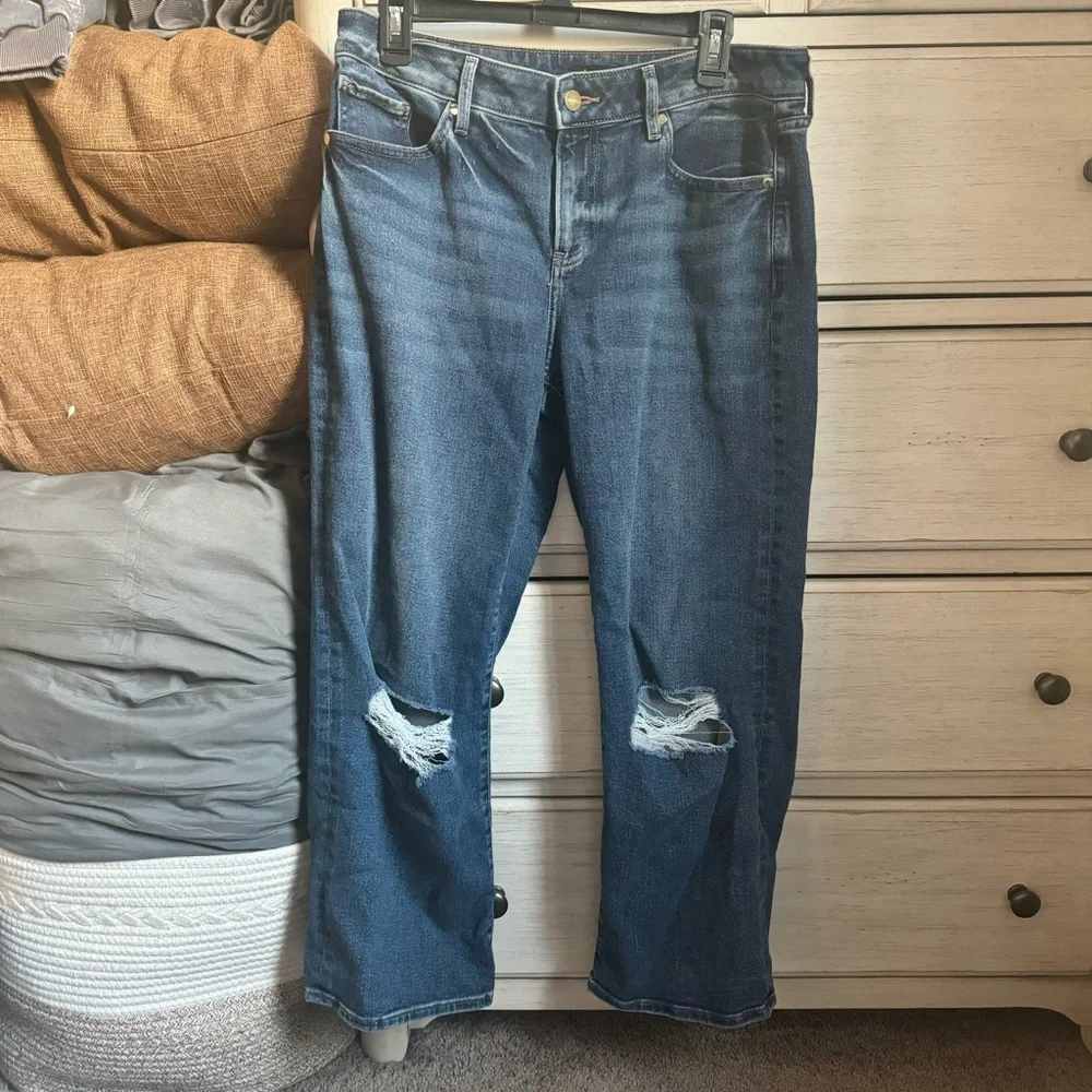 Express 90’s Ankle Boot Mid Rise Jeans